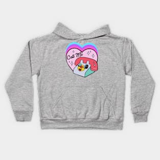 Cute Call Me Telephone Kids Hoodie